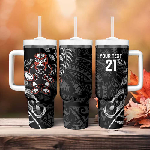 New Zealand Indigenous-Maori Rugby Custom Tumbler With Handle