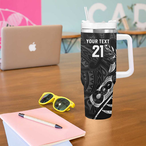 New Zealand Indigenous-Maori Rugby Custom Tumbler With Handle