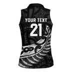 New Zealand Indigenous-Maori Rugby Custom Women Sleeveless Polo Shirt