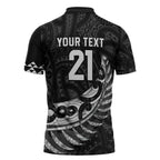 New Zealand Indigenous-Maori Rugby Custom Zipper Polo Shirt - Aussie Hoodie
