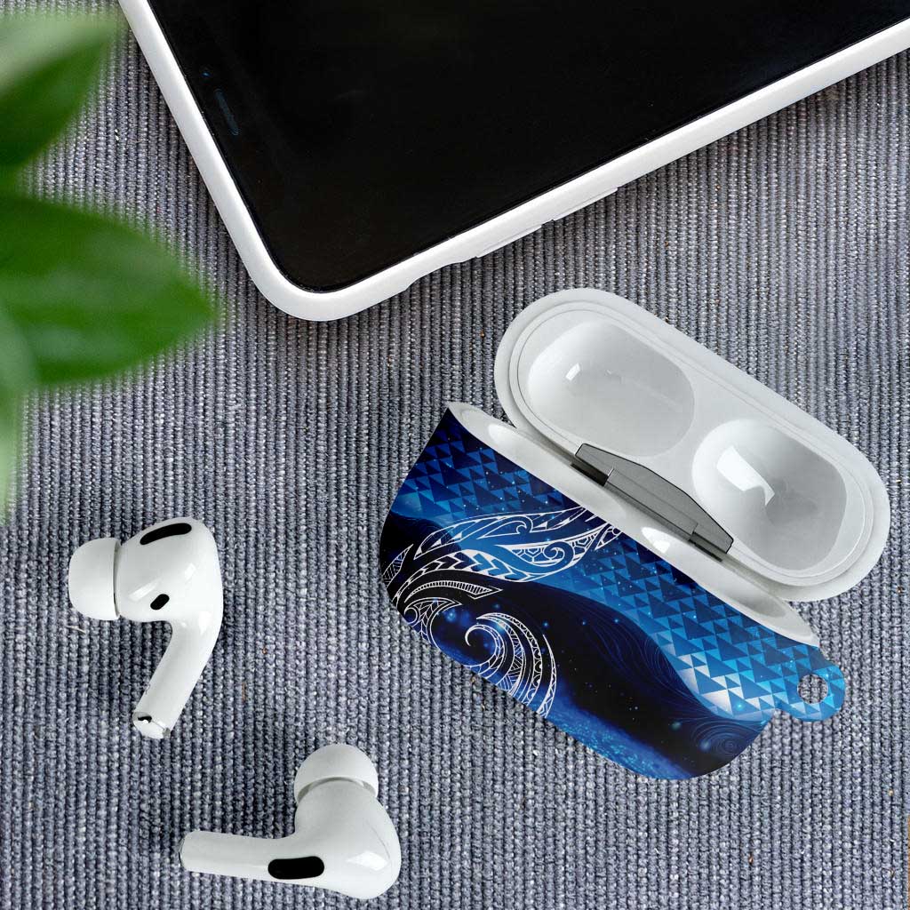 New Zealand Matariki AirPods Case Taniko Aramoana With Koru Galaxy Sky Night - Aussie Hoodie