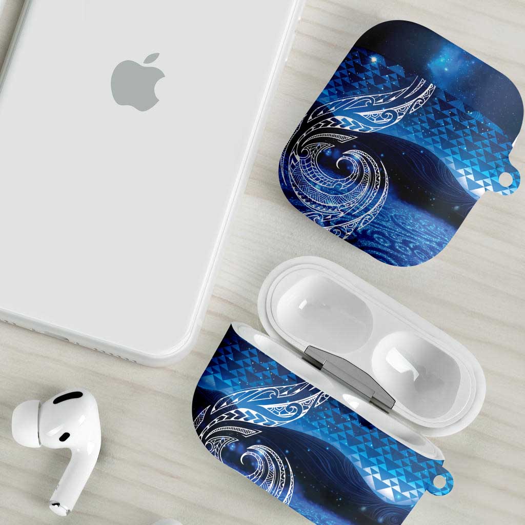 New Zealand Matariki AirPods Case Taniko Aramoana With Koru Galaxy Sky Night - Aussie Hoodie