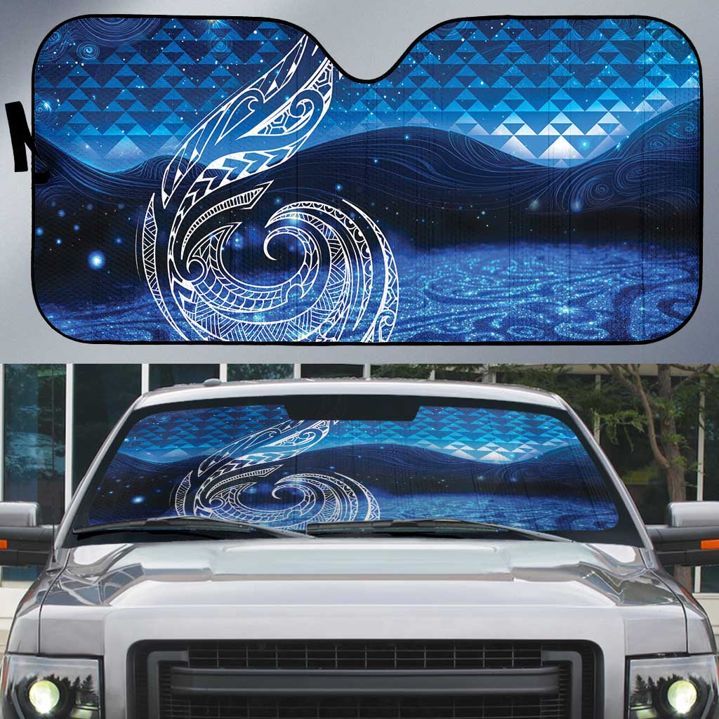 New Zealand Matariki Auto Sun Shade Taniko Aramoana With Koru Galaxy Sky Night - Aussie Hoodie