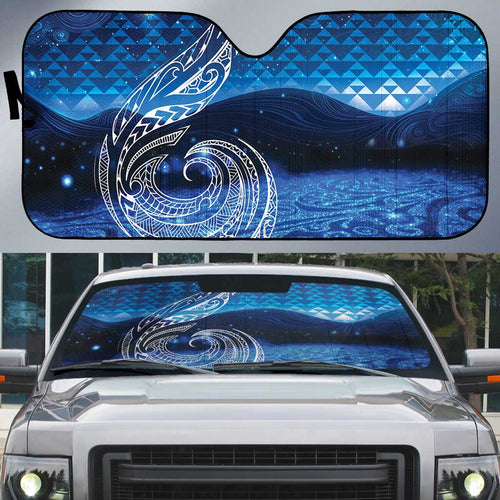 New Zealand Matariki Auto Sun Shade Taniko Aramoana With Koru Galaxy Sky Night - Aussie Hoodie