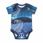 New Zealand Matariki Baby Onesie Taniko Aramoana With Koru Galaxy Sky Night
