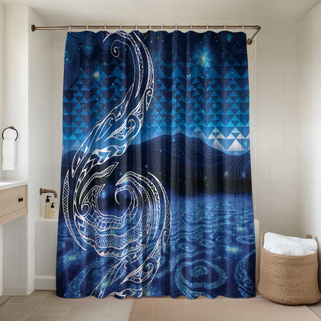 New Zealand Matariki Bathroom Set Taniko Aramoana With Koru Galaxy Sky Night - Aussie Hoodie
