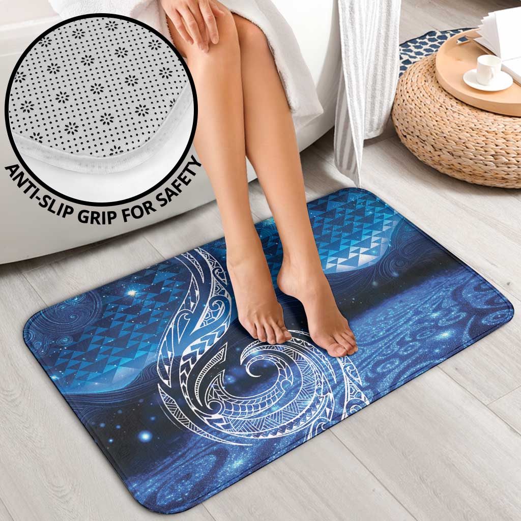 New Zealand Matariki Bathroom Set Taniko Aramoana With Koru Galaxy Sky Night - Aussie Hoodie