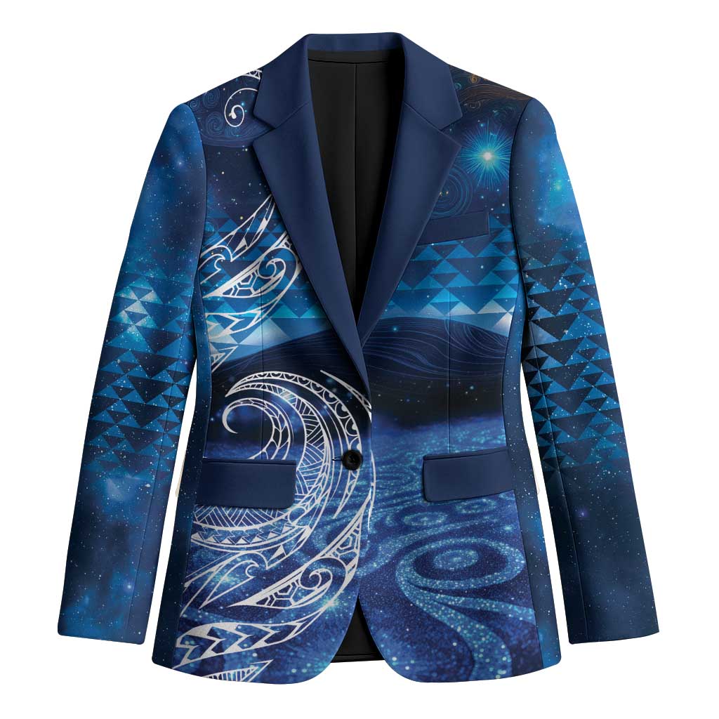 New Zealand Matariki Blazer Taniko Aramoana With Koru Galaxy Sky Night - Aussie Hoodie