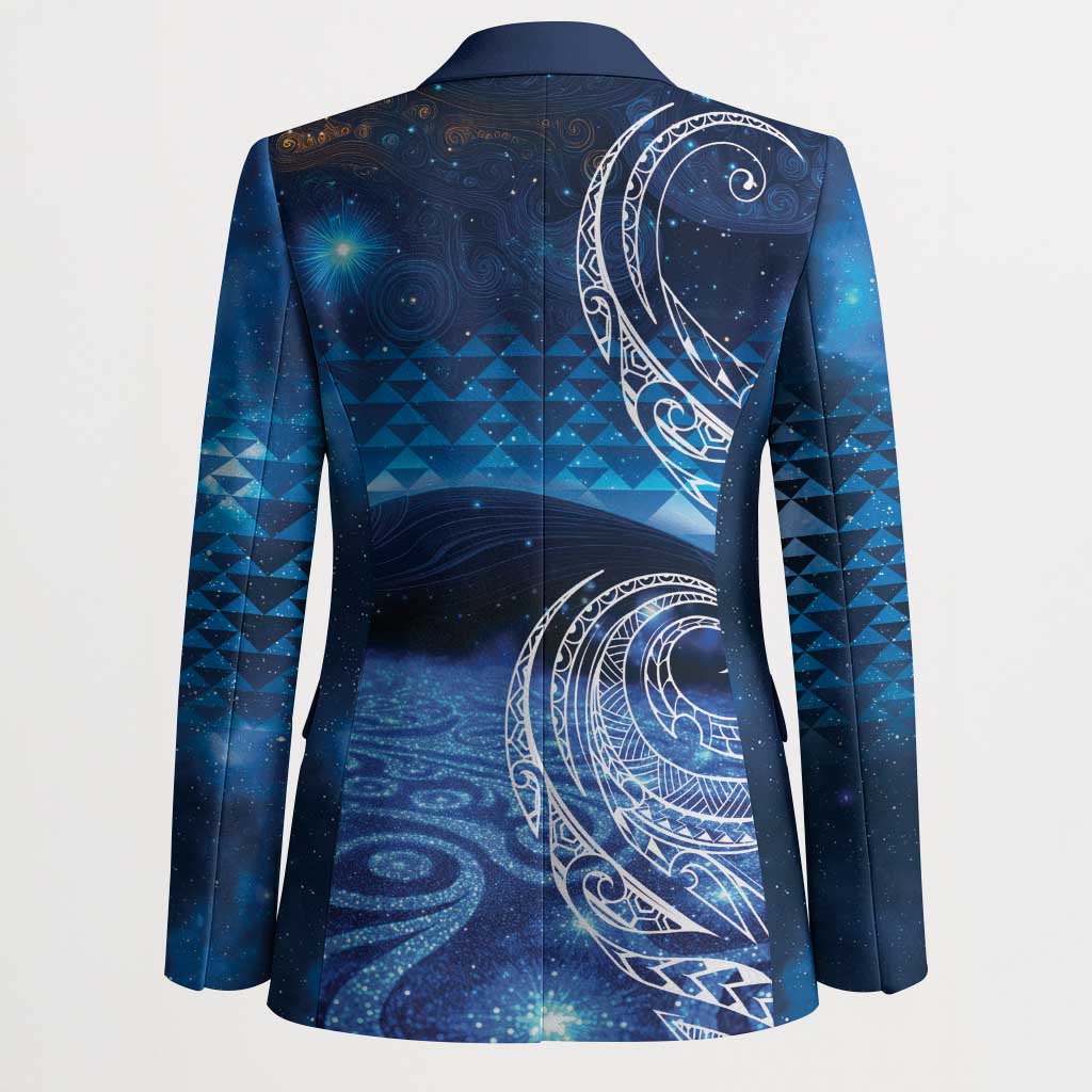 New Zealand Matariki Blazer Taniko Aramoana With Koru Galaxy Sky Night - Aussie Hoodie