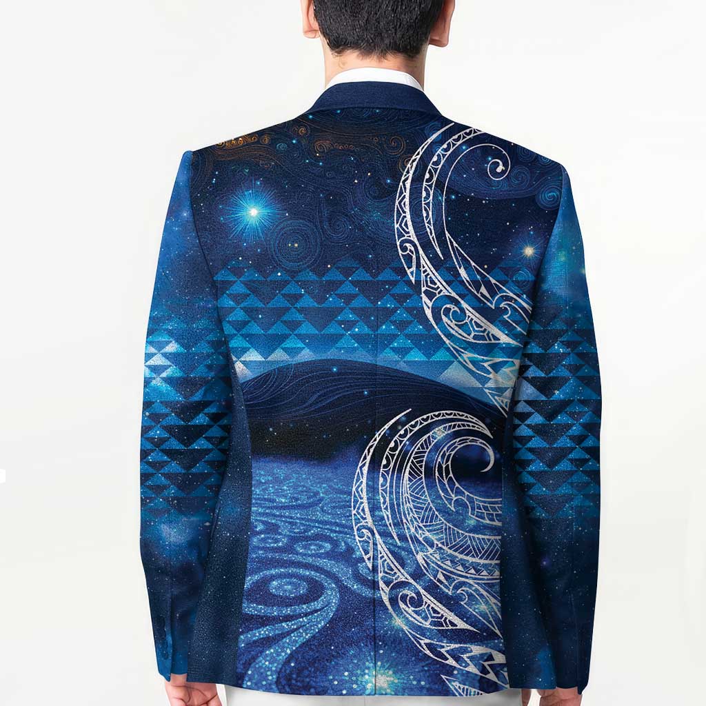 New Zealand Matariki Blazer Taniko Aramoana With Koru Galaxy Sky Night - Aussie Hoodie