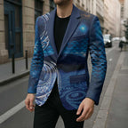 New Zealand Matariki Blazer Taniko Aramoana With Koru Galaxy Sky Night - Aussie Hoodie