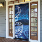 New Zealand Matariki Door Cover Taniko Aramoana With Koru Galaxy Sky Night - Aussie Hoodie
