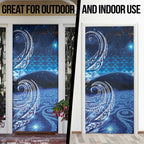 New Zealand Matariki Door Cover Taniko Aramoana With Koru Galaxy Sky Night - Aussie Hoodie