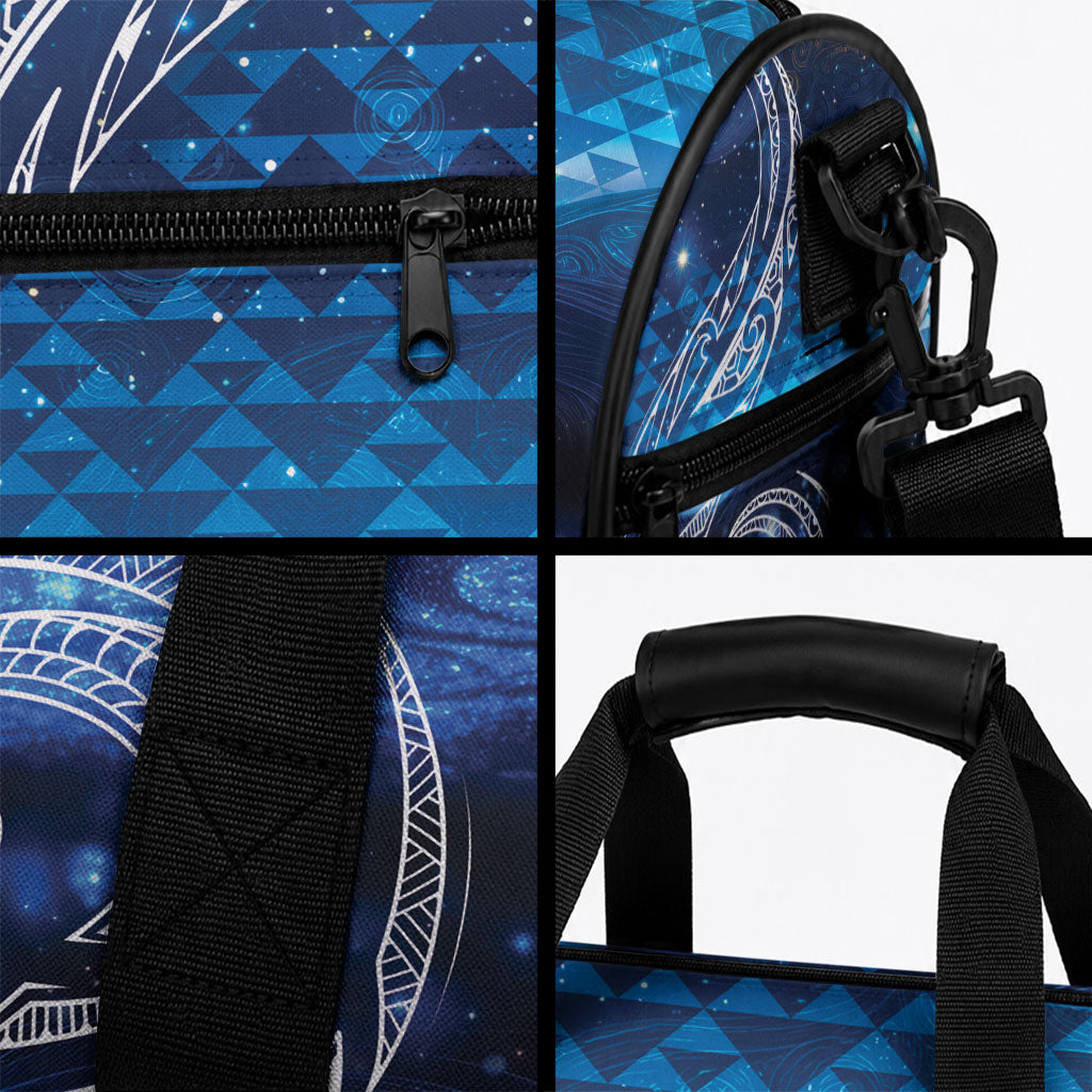 New Zealand Matariki Duffle Bag Taniko Aramoana With Koru Galaxy Sky Night