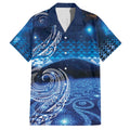 New Zealand Matariki Family Matching Off The Shoulder Long Sleeve Dress and Hawaiian Shirt Taniko Aramoana With Koru Galaxy Sky Night