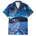 New Zealand Matariki Family Matching Off The Shoulder Long Sleeve Dress and Hawaiian Shirt Taniko Aramoana With Koru Galaxy Sky Night
