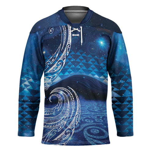 New Zealand Matariki Hockey Jersey Taniko Aramoana With Koru Galaxy Sky Night - Aussie Hoodie