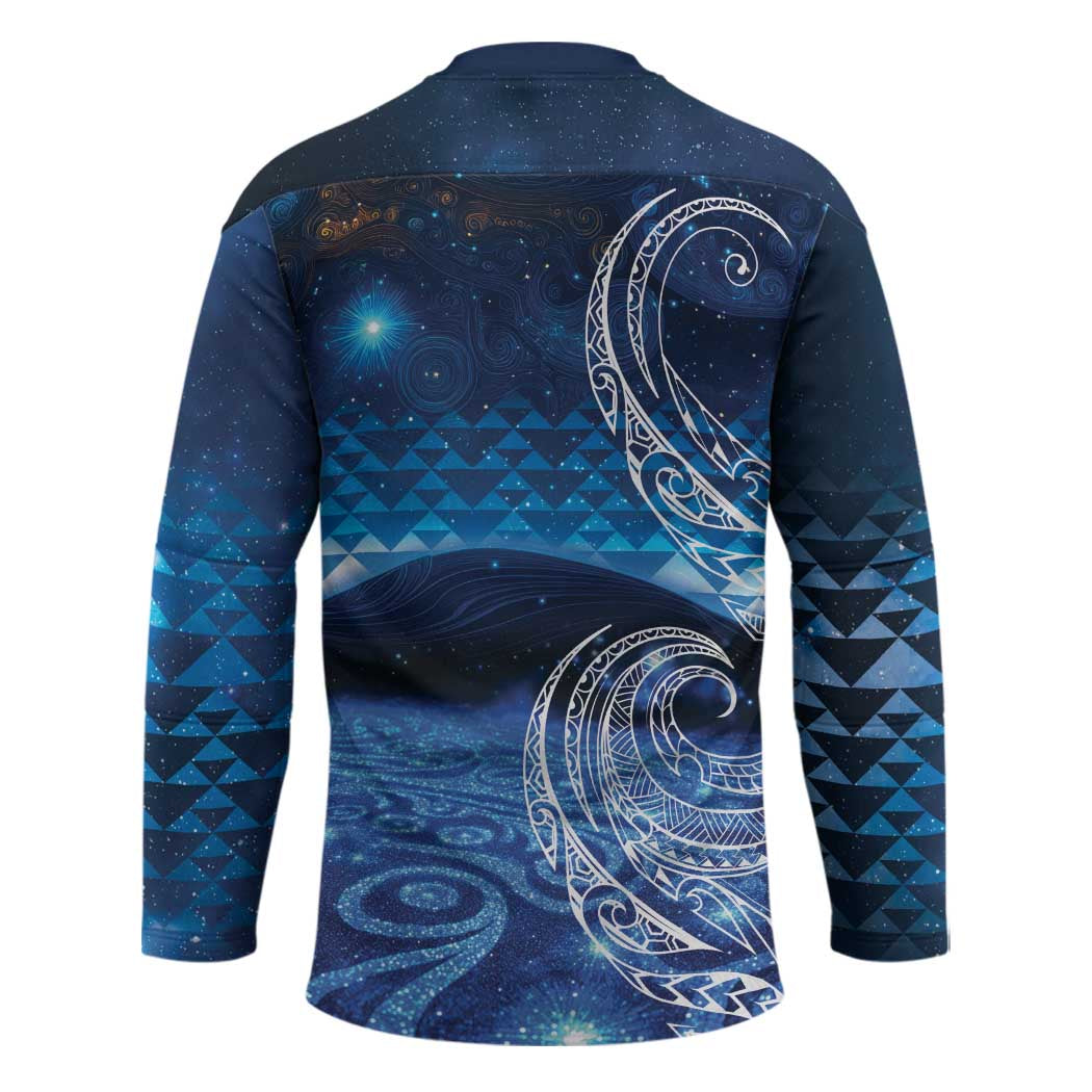 New Zealand Matariki Hockey Jersey Taniko Aramoana With Koru Galaxy Sky Night - Aussie Hoodie
