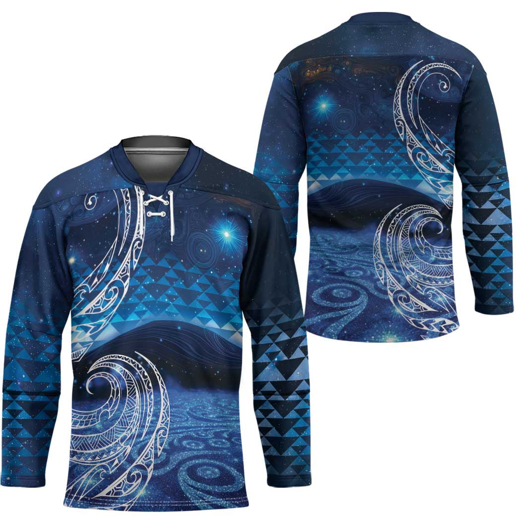 New Zealand Matariki Hockey Jersey Taniko Aramoana With Koru Galaxy Sky Night - Aussie Hoodie