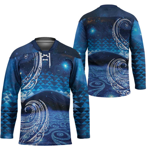 New Zealand Matariki Hockey Jersey Taniko Aramoana With Koru Galaxy Sky Night - Aussie Hoodie
