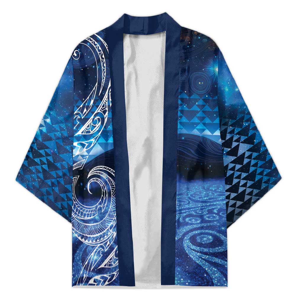 New Zealand Matariki Kimono Taniko Aramoana With Koru Galaxy Sky Night - Aussie Hoodie