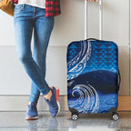New Zealand Matariki Luggage Cover Taniko Aramoana With Koru Galaxy Sky Night