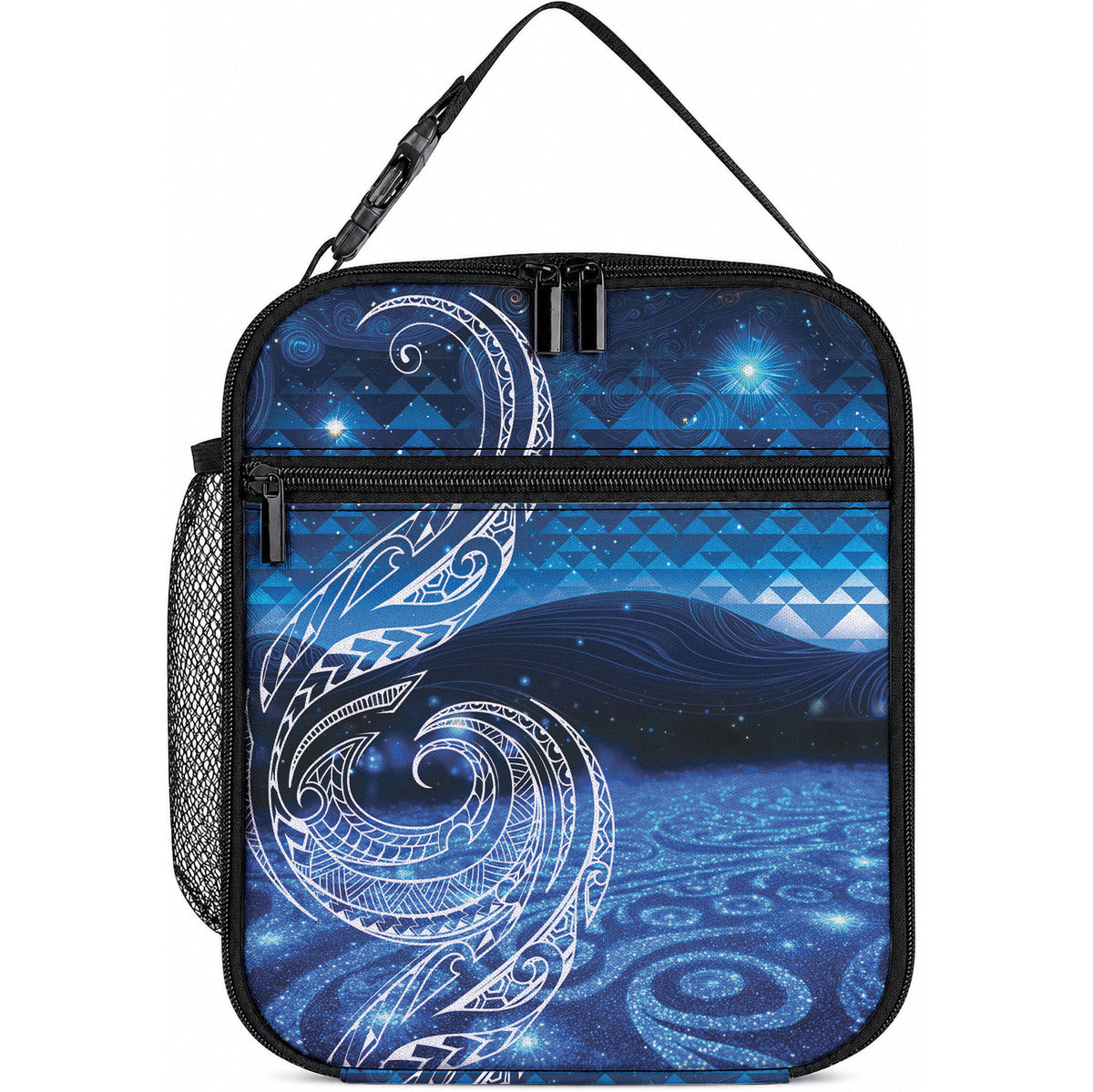 New Zealand Matariki Lunch Bag Taniko Aramoana With Koru Galaxy Sky Night