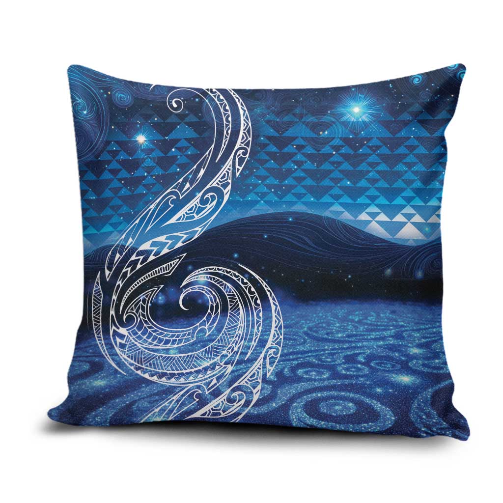 New Zealand Matariki Pillow Cover Taniko Aramoana With Koru Galaxy Sky Night - Aussie Hoodie