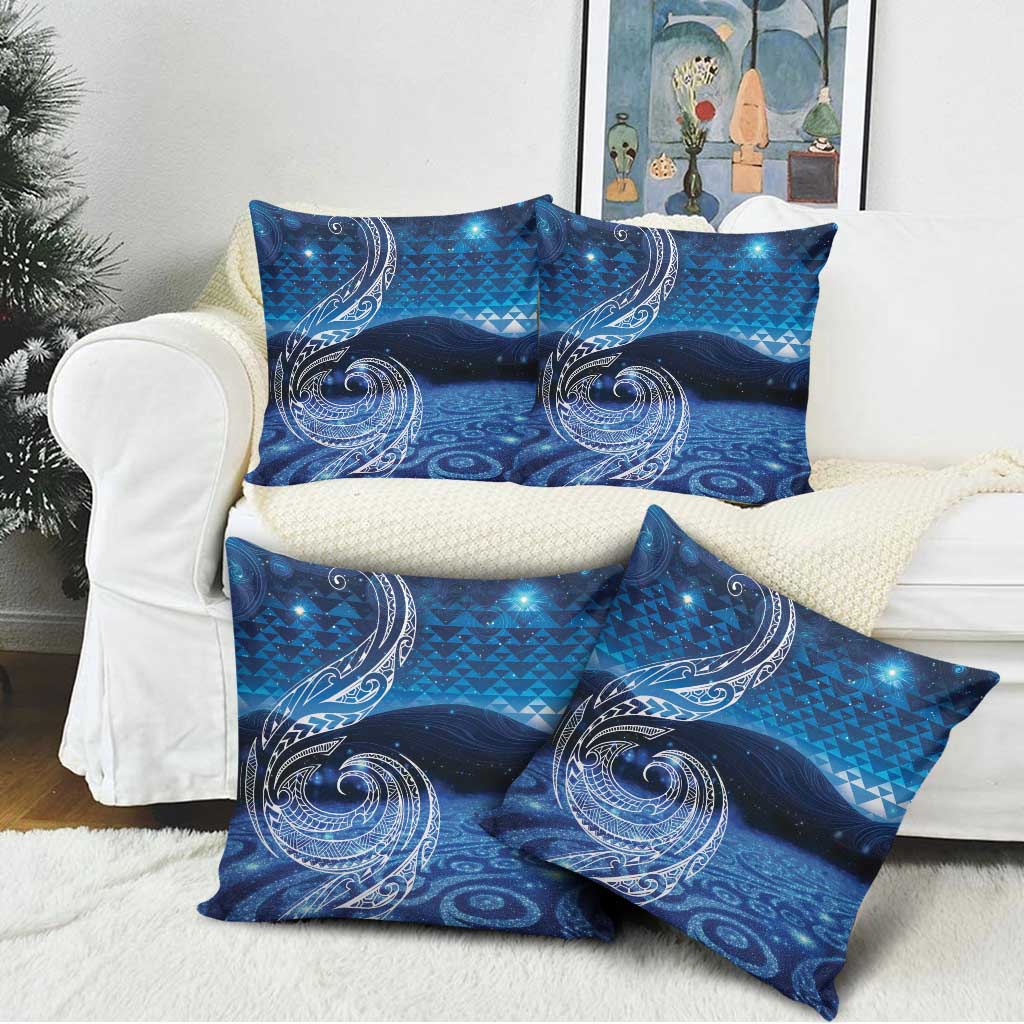 New Zealand Matariki Pillow Cover Taniko Aramoana With Koru Galaxy Sky Night - Aussie Hoodie