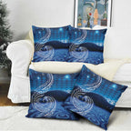 New Zealand Matariki Pillow Cover Taniko Aramoana With Koru Galaxy Sky Night - Aussie Hoodie