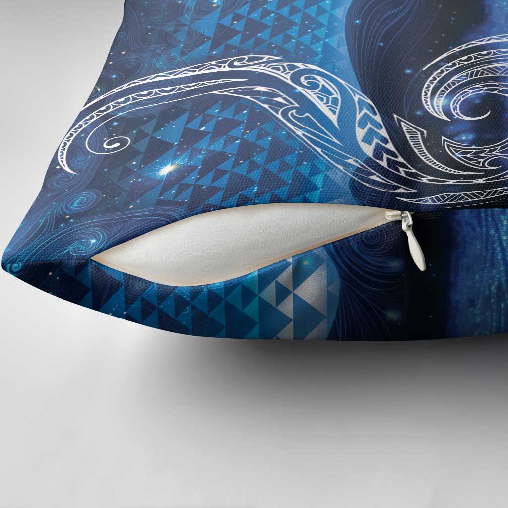 New Zealand Matariki Pillow Cover Taniko Aramoana With Koru Galaxy Sky Night - Aussie Hoodie