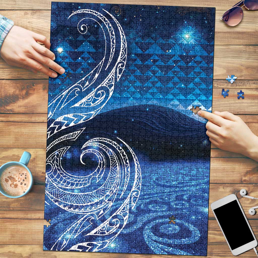 New Zealand Matariki Puzzle Taniko Aramoana With Koru Galaxy Sky Night - Aussie Hoodie