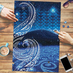 New Zealand Matariki Puzzle Taniko Aramoana With Koru Galaxy Sky Night - Aussie Hoodie