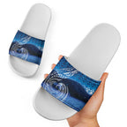 New Zealand Matariki Slide Sandals Taniko Aramoana With Koru Galaxy Sky Night - Aussie Hoodie