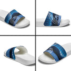 New Zealand Matariki Slide Sandals Taniko Aramoana With Koru Galaxy Sky Night - Aussie Hoodie