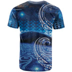 New Zealand Matariki T Shirt Taniko Aramoana With Koru Galaxy Sky Night