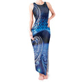 New Zealand Matariki Tank Maxi Dress Taniko Aramoana With Koru Galaxy Sky Night