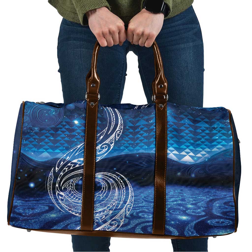 New Zealand Matariki Travel Bag Taniko Aramoana With Koru Galaxy Sky Night - Aussie Hoodie