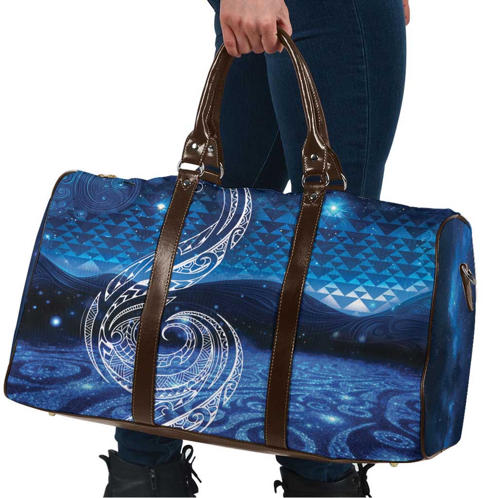 New Zealand Matariki Travel Bag Taniko Aramoana With Koru Galaxy Sky Night - Aussie Hoodie