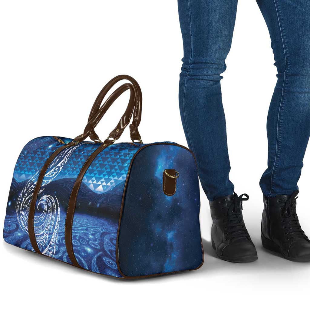 New Zealand Matariki Travel Bag Taniko Aramoana With Koru Galaxy Sky Night - Aussie Hoodie