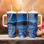 New Zealand Matariki Tumbler With Handle Taniko Aramoana With Koru Galaxy Sky Night