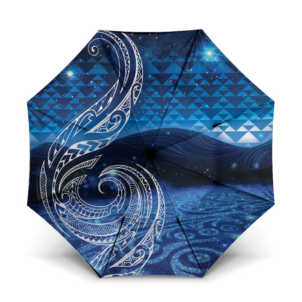 New Zealand Matariki Umbrella Taniko Aramoana With Koru Galaxy Sky Night - Aussie Hoodie