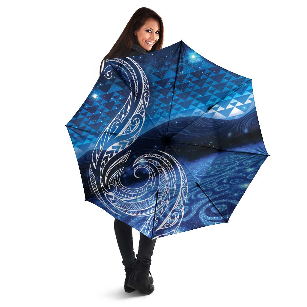 New Zealand Matariki Umbrella Taniko Aramoana With Koru Galaxy Sky Night - Aussie Hoodie