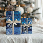 New Zealand Matariki Wrapping Paper Taniko Aramoana With Koru Galaxy Sky Night - Aussie Hoodie