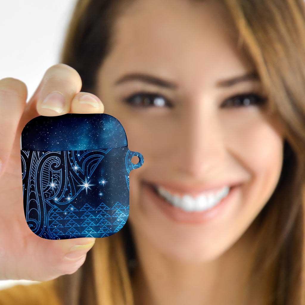 New Zealand Matariki AirPods Case Taniko Aramoana With Maori Galaxy Sky Night - Aussie Hoodie