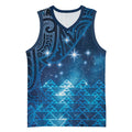New Zealand Matariki Basketball Jersey Taniko Aramoana With Maori Galaxy Sky Night - Aussie Hoodie