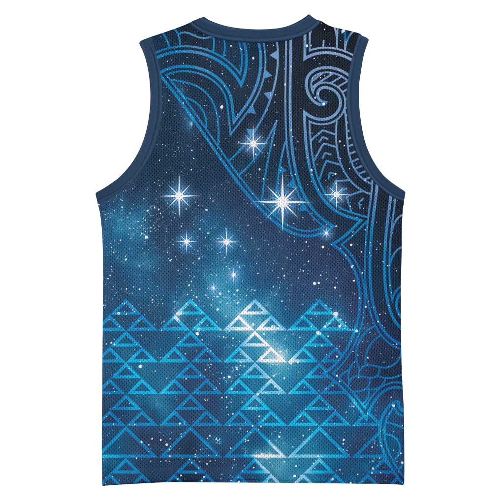New Zealand Matariki Basketball Jersey Taniko Aramoana With Maori Galaxy Sky Night - Aussie Hoodie