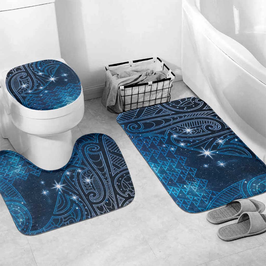New Zealand Matariki Bathroom Set Taniko Aramoana With Maori Galaxy Sky Night - Aussie Hoodie