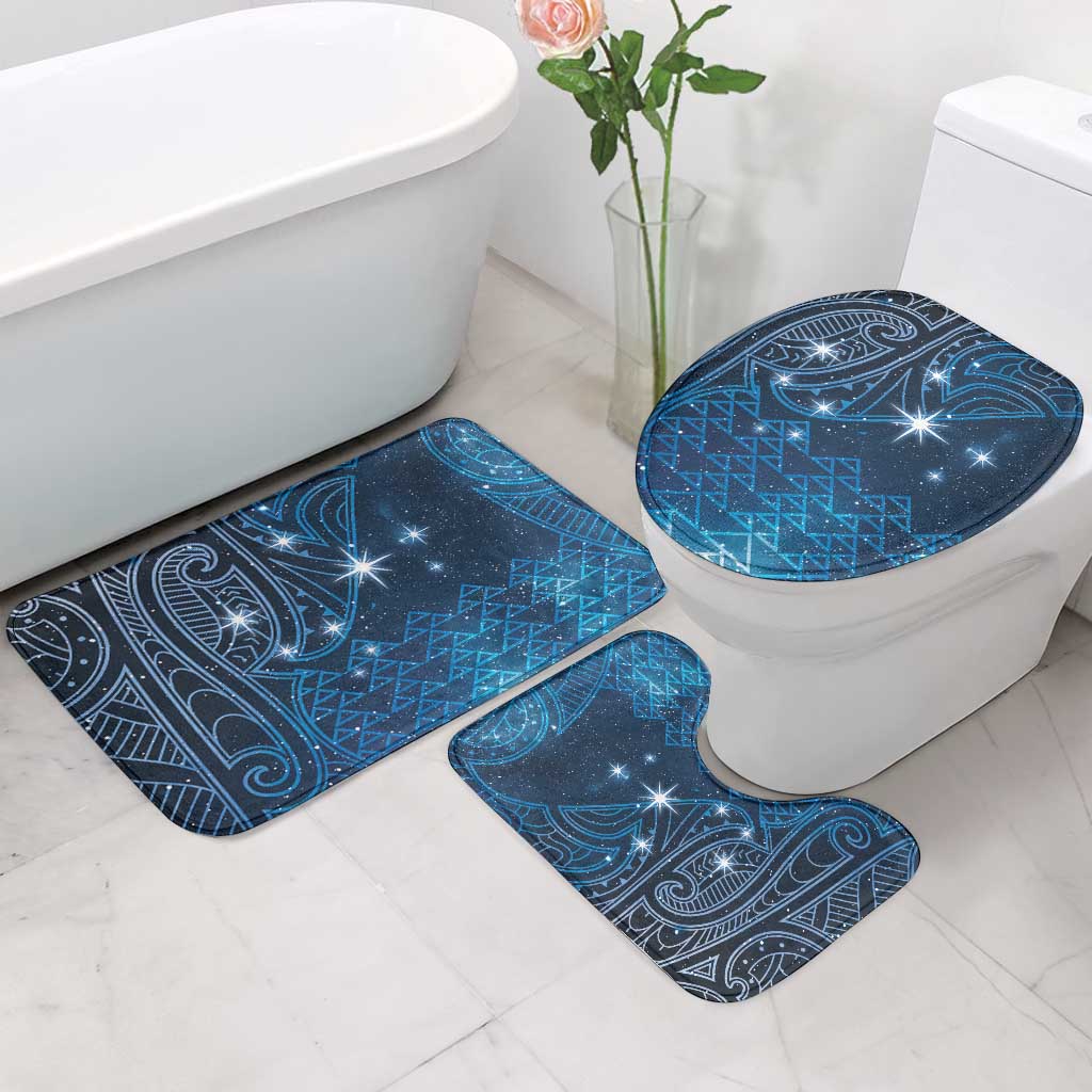 New Zealand Matariki Bathroom Set Taniko Aramoana With Maori Galaxy Sky Night - Aussie Hoodie