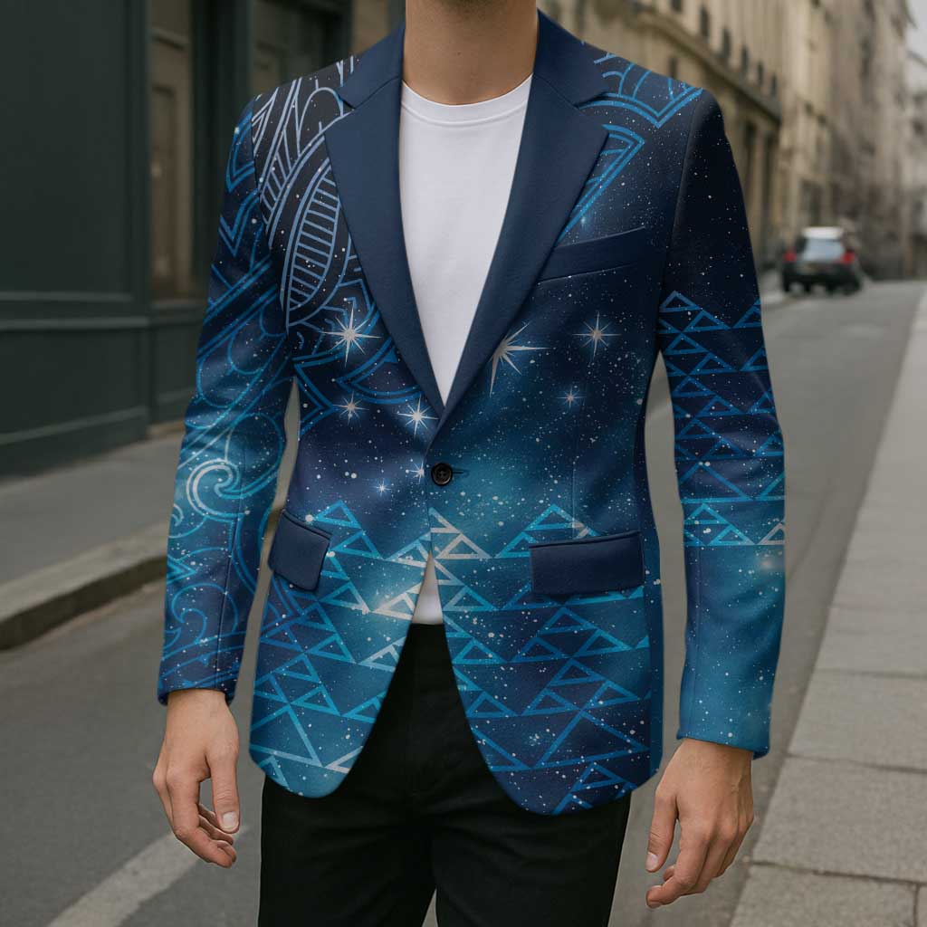 New Zealand Matariki Blazer Taniko Aramoana With Maori Galaxy Sky Night - Aussie Hoodie